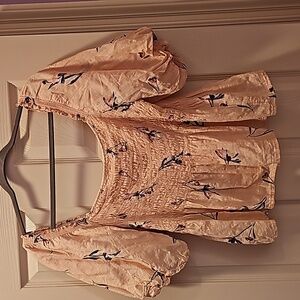 Peach convertible blouse